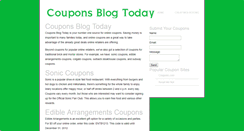 Desktop Screenshot of couponsblogtoday.com